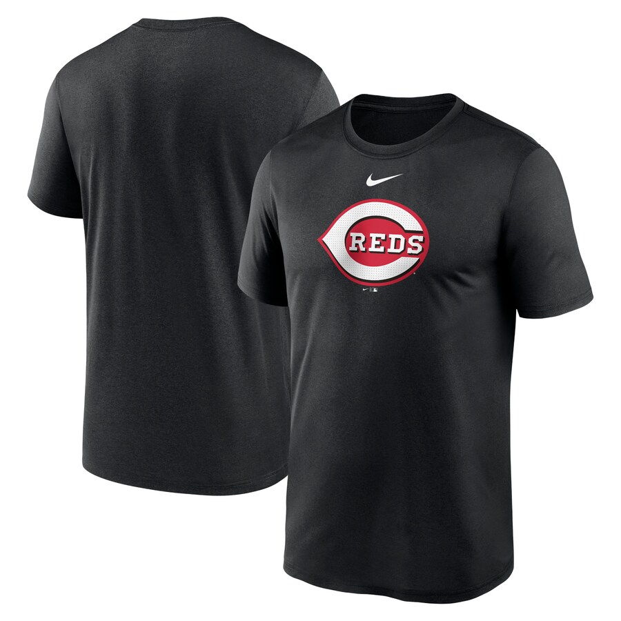 Men's Cincinnati Reds Nike Black Legend Fuse Large Logo Performance T-Shirt - Puhuasuan