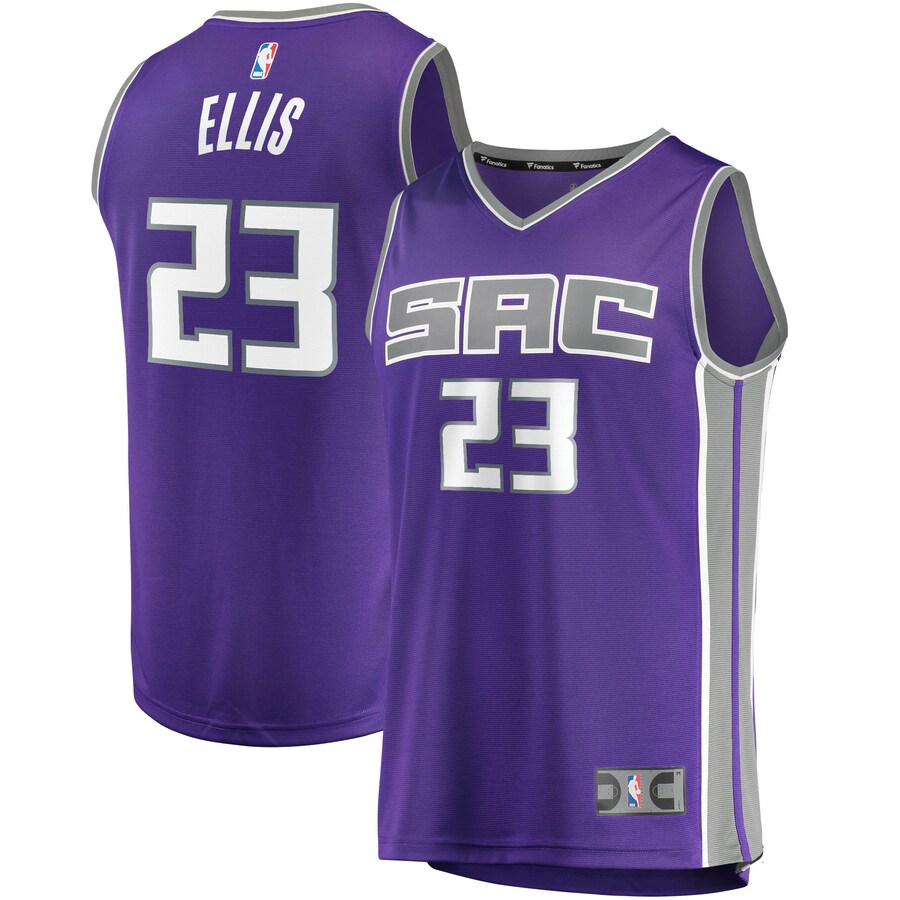 Men's Sacramento Kings Keon Ellis Fanatics Purple Fast Break Replica Jersey - Icon Edition - Puhuasuan