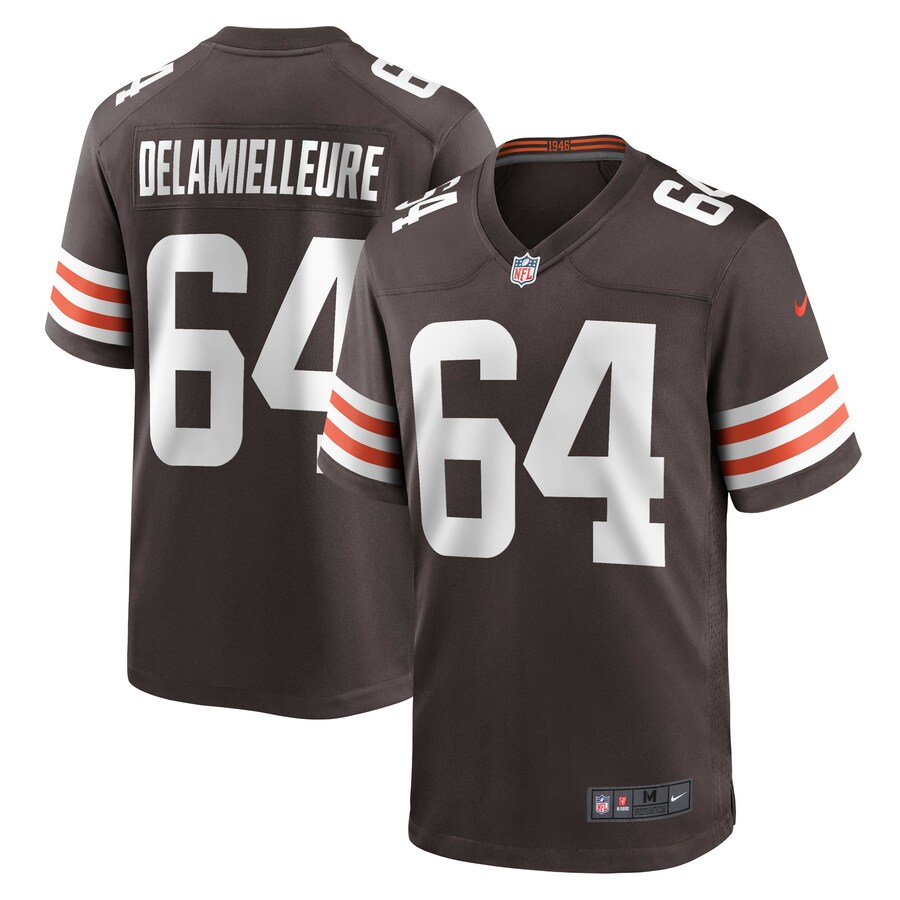 Men's Cleveland Browns Joe DeLamielleure Nike Brown Game Retired Player Jersey - Puhuasuan