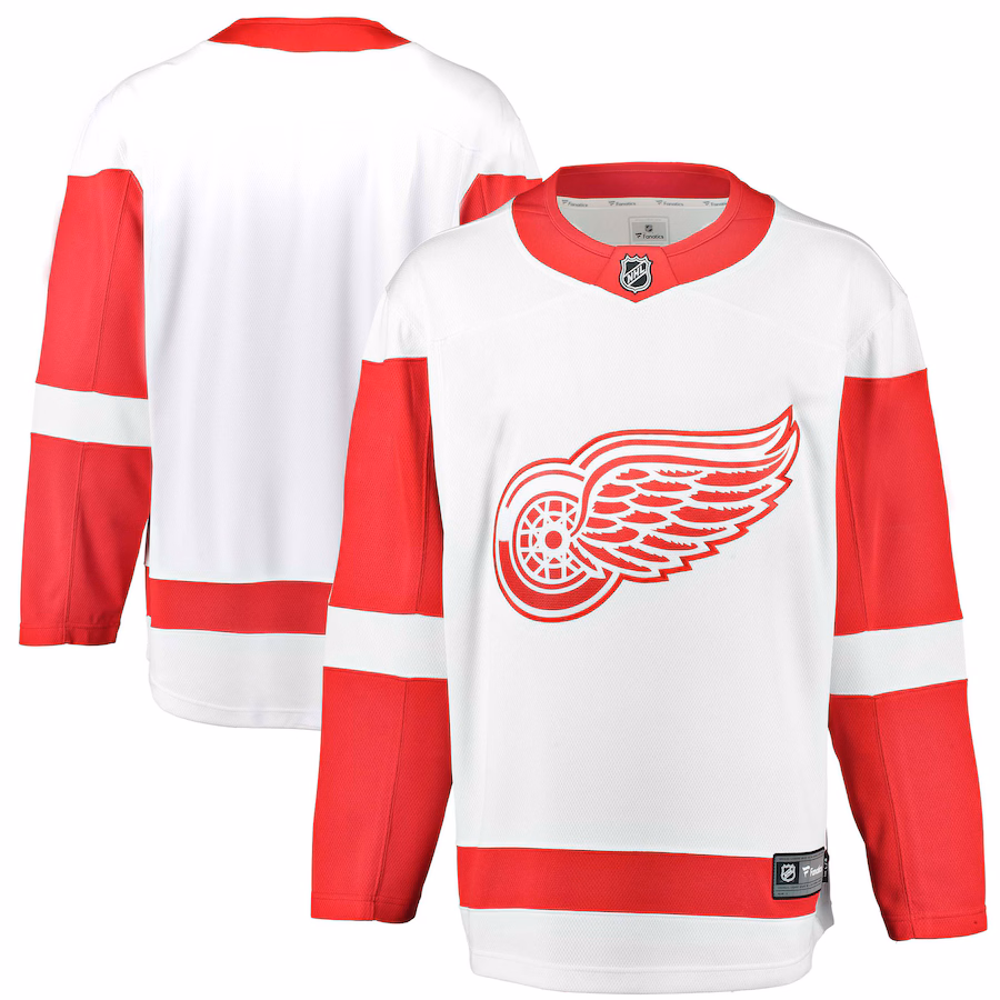 Men's Detroit Red Wings Fanatics White Breakaway Away Jersey - Puhuasuan