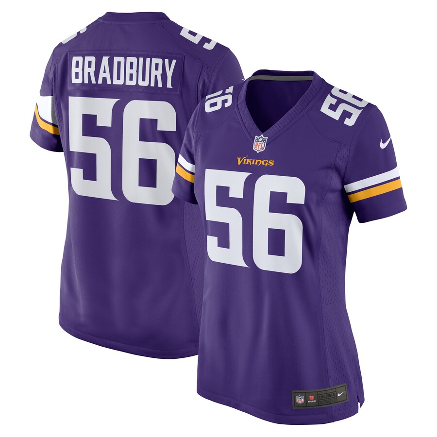 Women's Minnesota Vikings Garrett Bradbury Nike Purple Game Jersey - Puhuasuan
