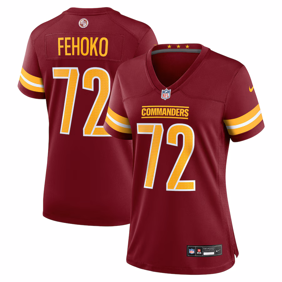 Women's Washington Commanders Viliami Fehoko Jr. Nike Burgundy Team Game Jersey - Puhuasuan