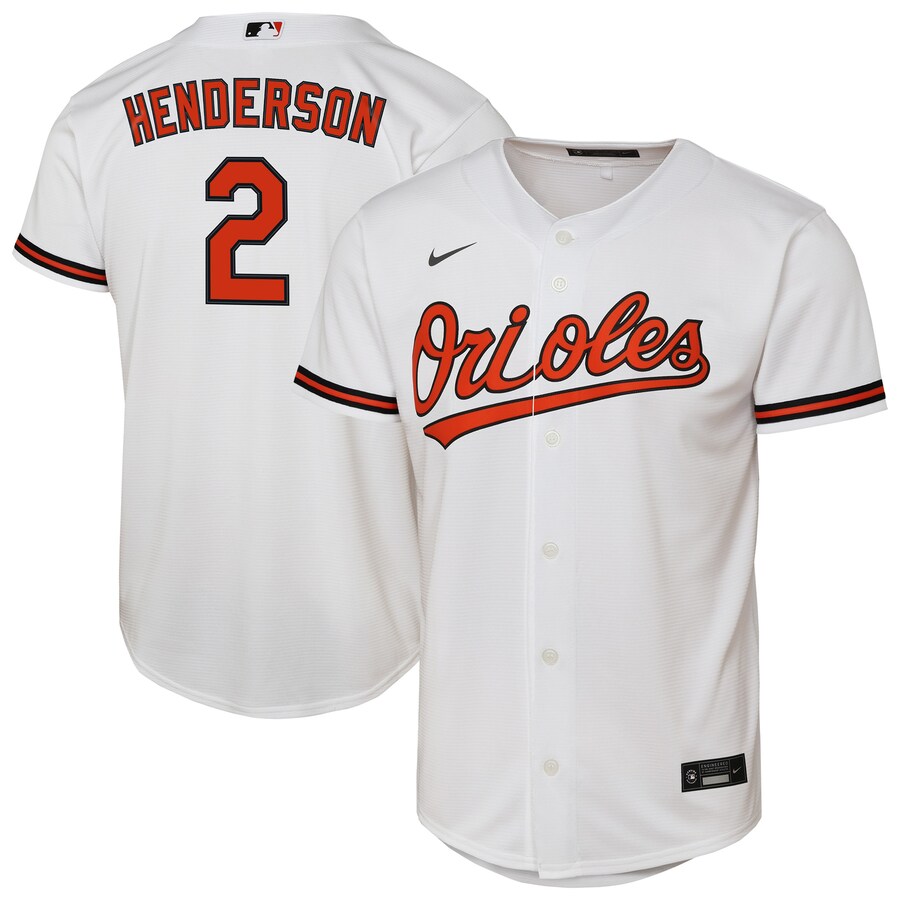 Youth Baltimore Orioles Gunnar Henderson Nike White Home Replica Player Jersey - Puhuasuan