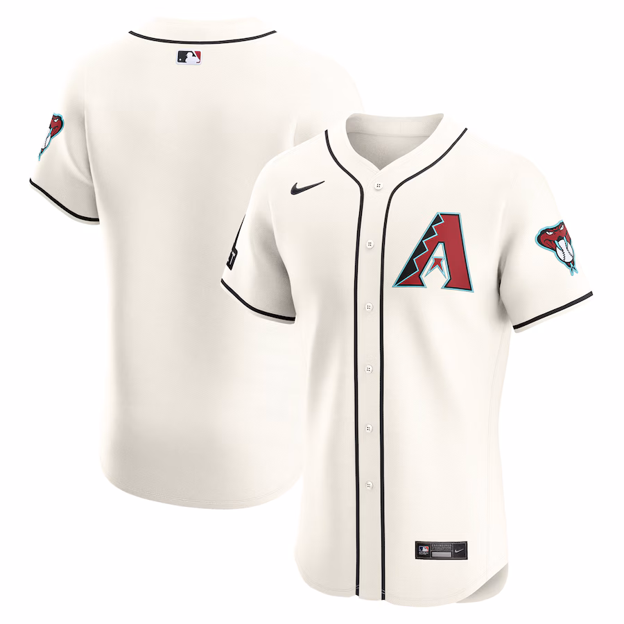 Men's Arizona Diamondbacks Nike White Home Elite Patch Jersey - Puhuasuan