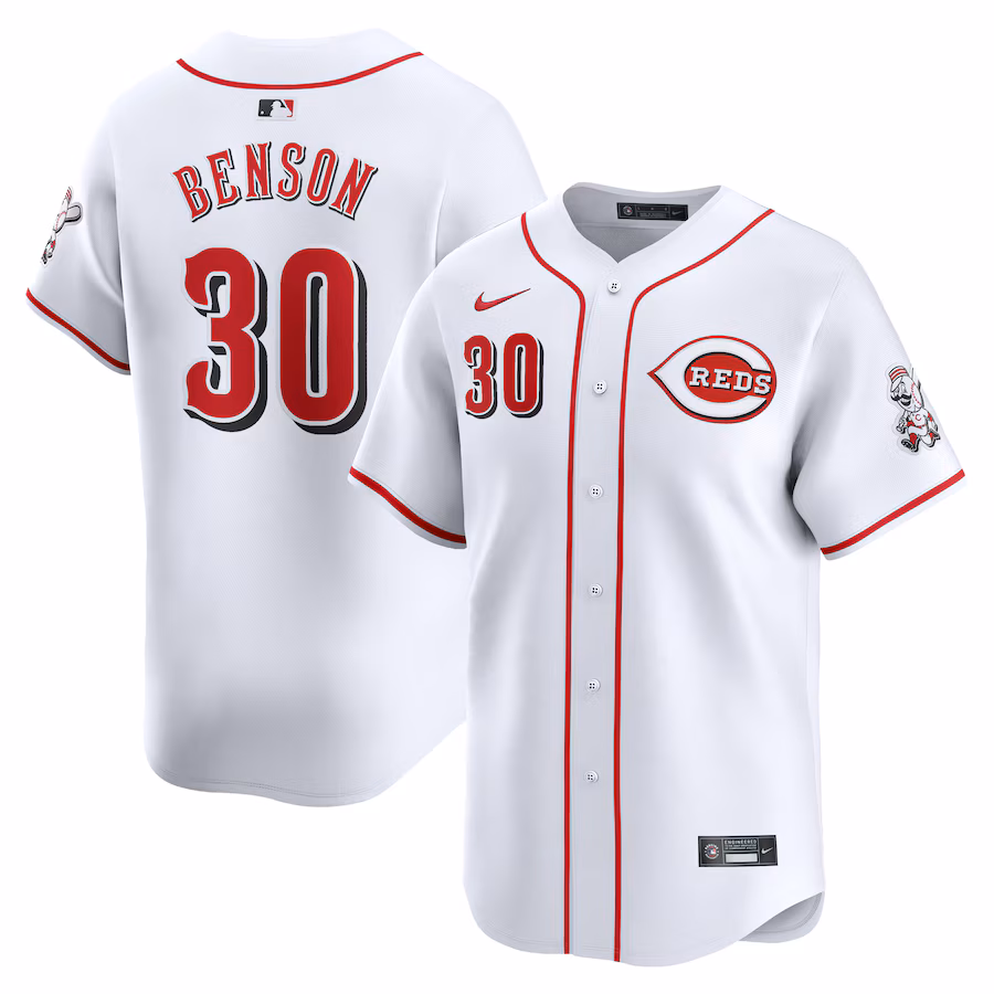 Men's Cincinnati Reds Will Benson Nike White Home Limited Player Jersey - Puhuasuan