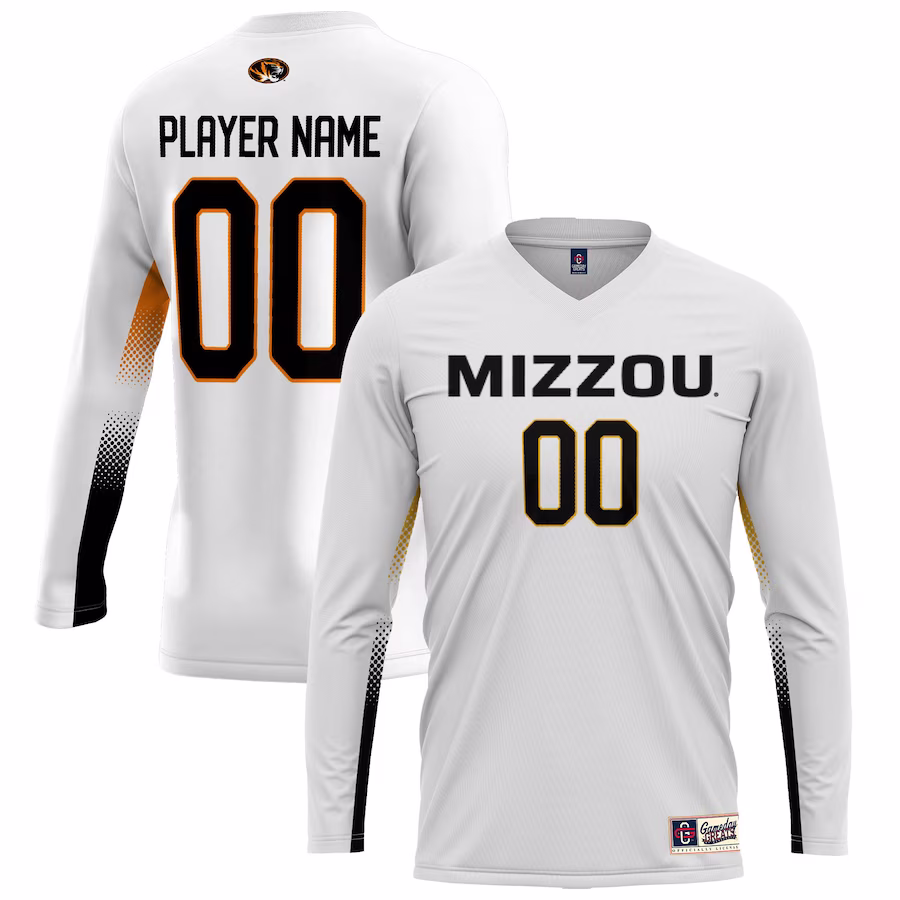 Missouri Tigers GameDay Greats Unisex NIL Pick-A-Player Lightweight Volleyball Jersey �?White - Puhuasuan