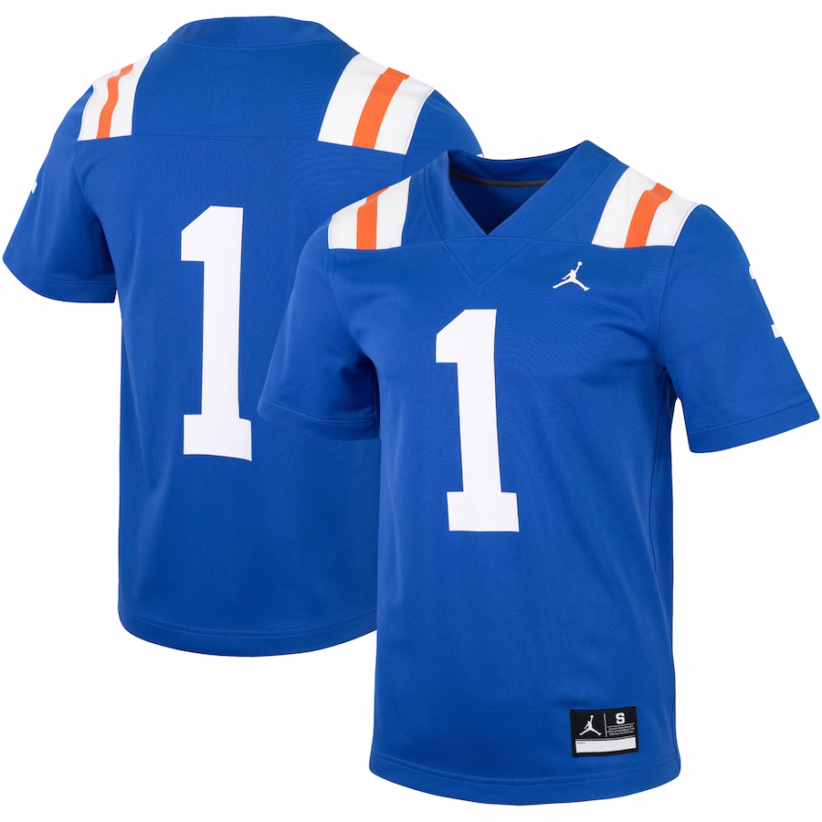 #1 Florida Gators Jordan Brand Throwback Replica Jersey - Royal - Puhuasuan