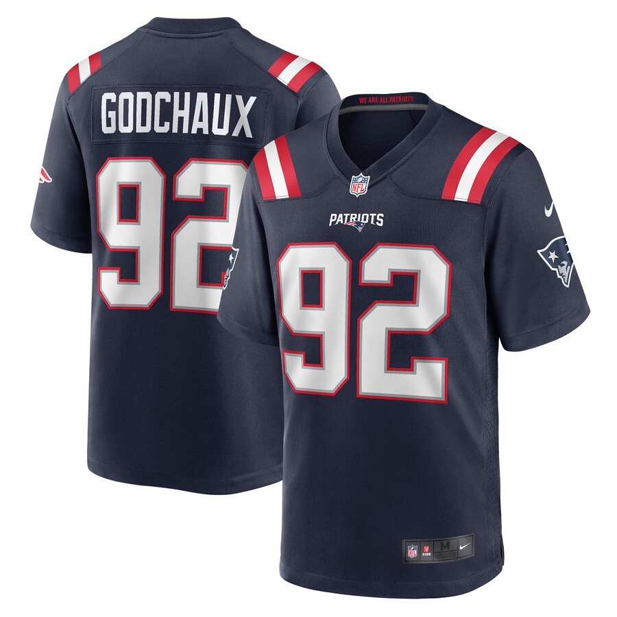 Men's New England Patriots Davon Godchaux Nike Navy Game Jersey - Puhuasuan