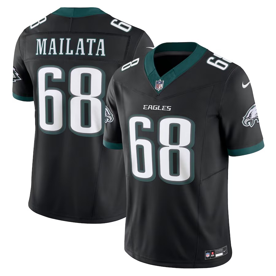 Men's Philadelphia Eagles Jordan Mailata Nike Black Alternate Vapor F.U.S.E. Limited Jersey - Puhuasuan