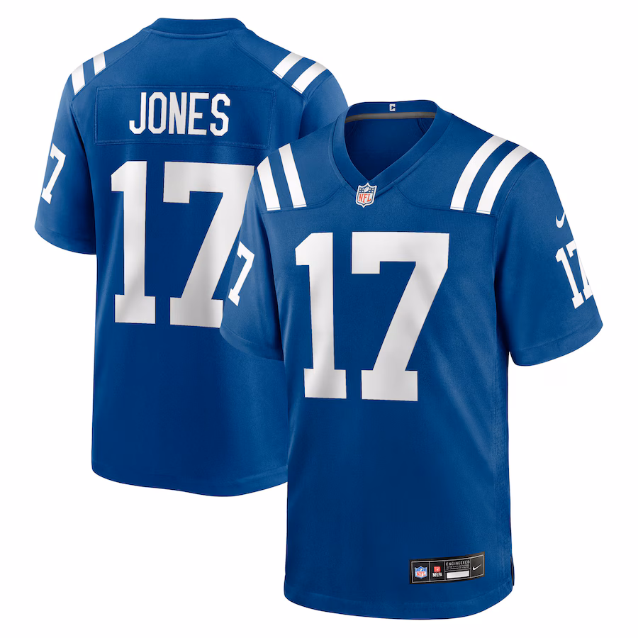 Men's Indianapolis Colts Daniel Jones Nike Royal Team Game Jersey - Puhuasuan