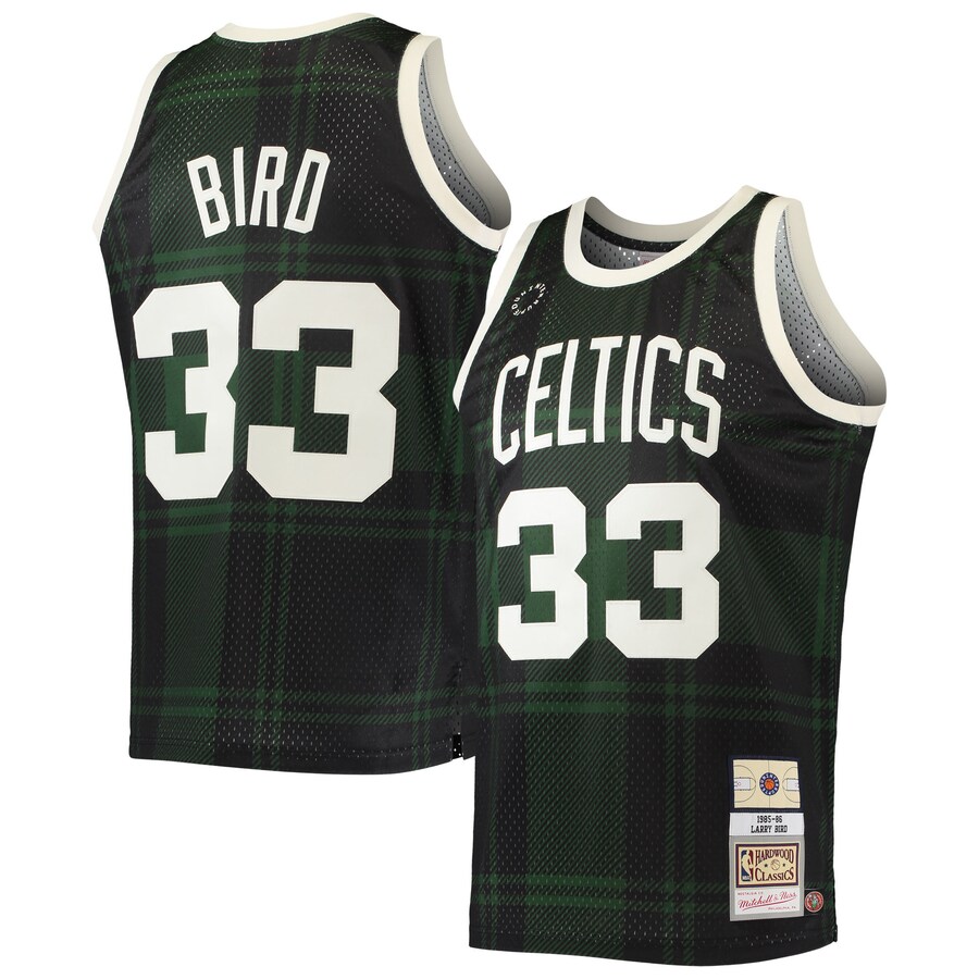 Men's Boston Celtics Larry Bird Mitchell & Ness Black 1985/86 Hardwood Classics Uninterrupted Swingman Jersey - Puhuasuan