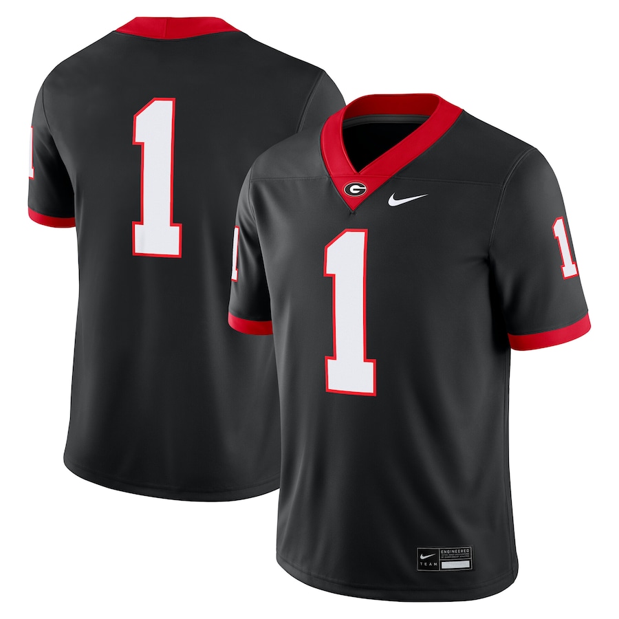 Men's Nike Black Georgia Bulldogs Alternate Game Jersey - Puhuasuan