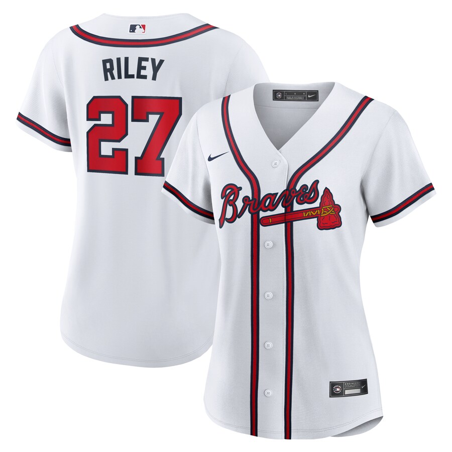 Women's Atlanta Braves Austin Riley Nike White Home Replica Jersey - Puhuasuan
