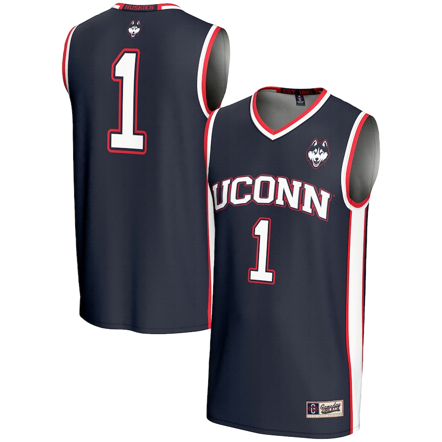 Men's GameDay Greats #1  Navy UConn Huskies  Lightweight Basketball Jersey - Puhuasuan