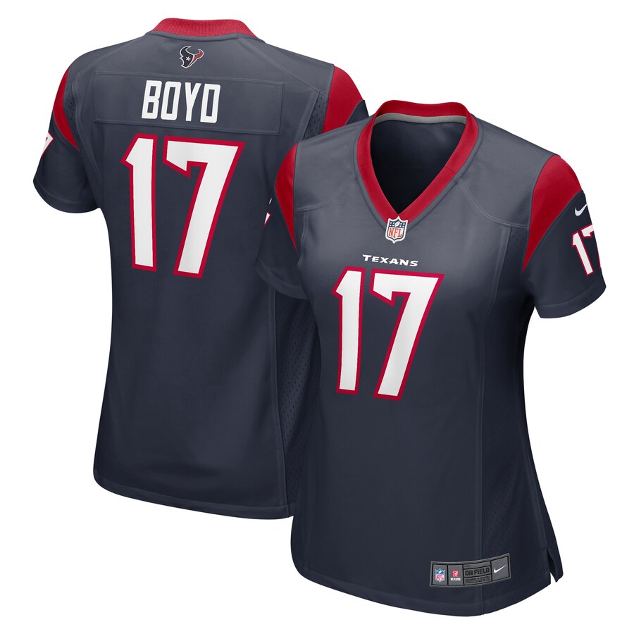 Women's Houston Texans Kris Boyd Nike  Navy  Game Jersey - Puhuasuan