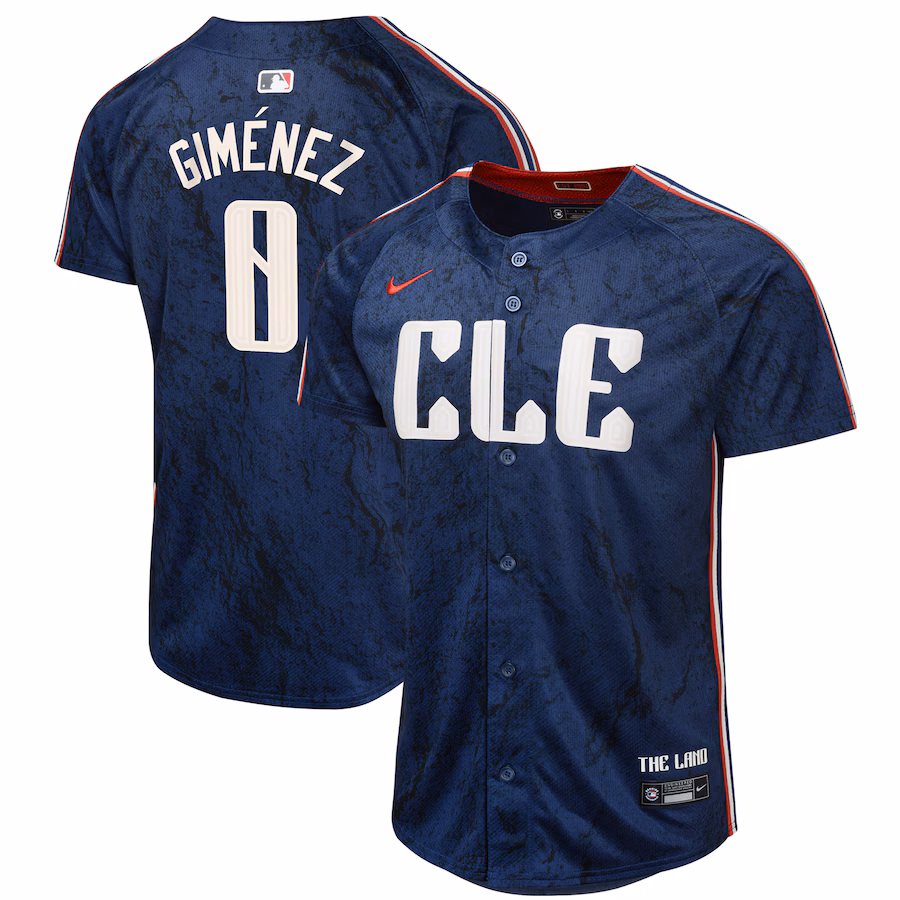 Youth Cleveland Guardians Andres Gimenez Nike Navy 2024 City Connect Limited Jersey - Puhuasuan