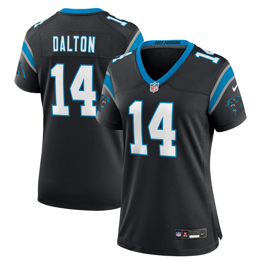 Women's Carolina Panthers Andy Dalton Nike Black Team Game Jersey - Puhuasuan
