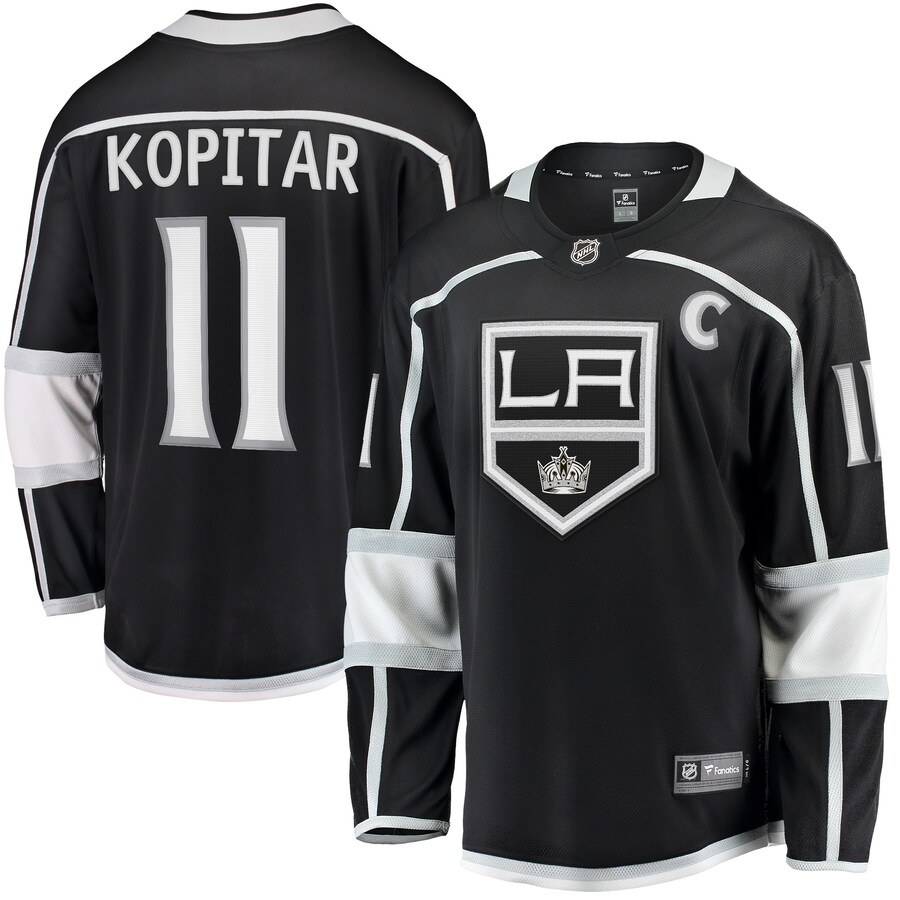 Men's Los Angeles Kings Anze Kopitar Fanatics Branded Black Home Premier Breakaway Player Jersey - Puhuasuan