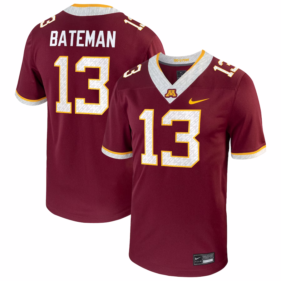Rashod Bateman Minnesota Golden Gophers Nike Player Game Jersey - Maroon - Puhuasuan