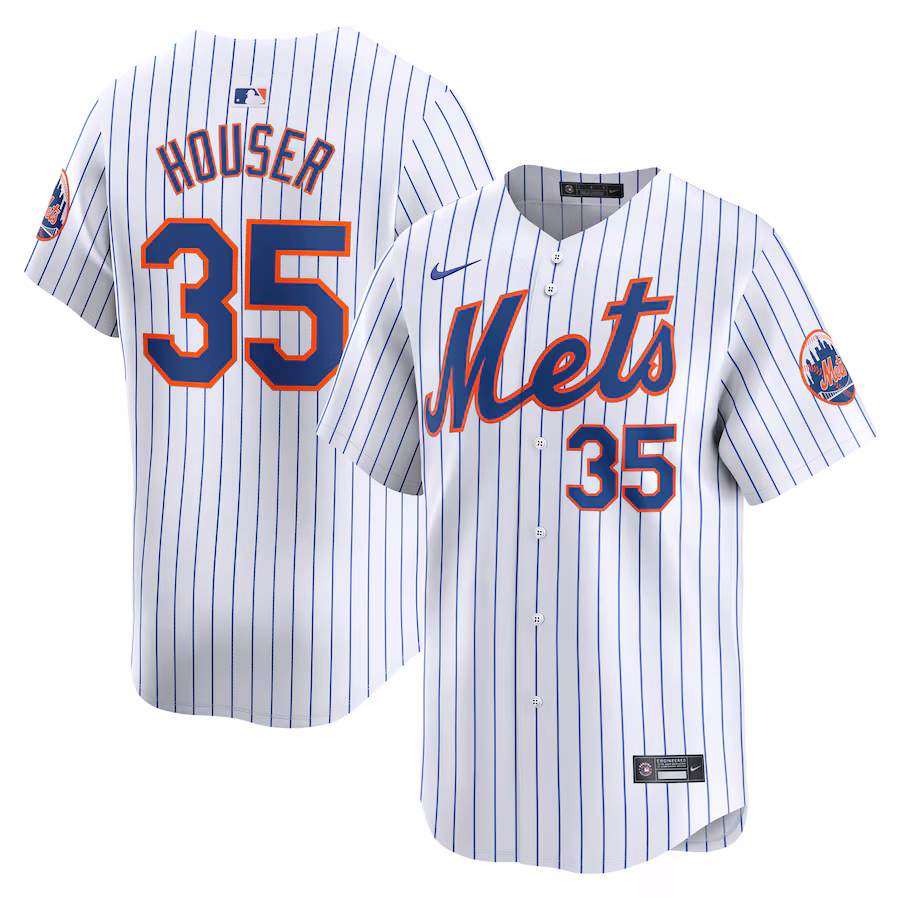 Men's New York Mets Adrian Houser Nike White Home Limited Player Jersey - Puhuasuan
