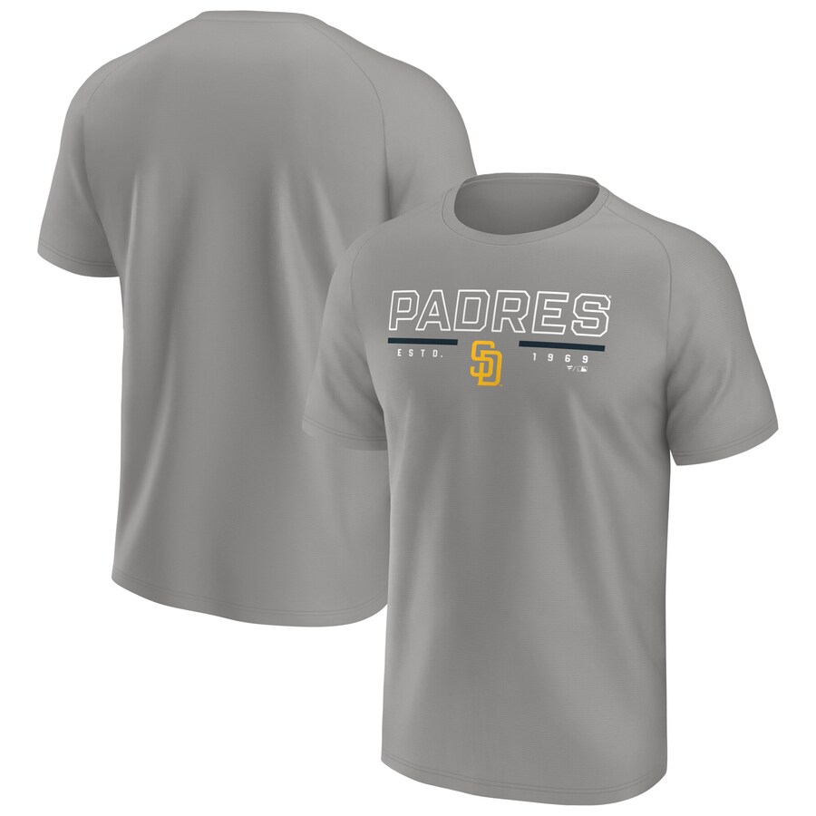 Men's San Diego Padres Fanatics Gray Raglan T-Shirt - Puhuasuan
