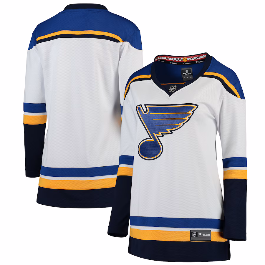 Women's St. Louis Blues Fanatics White Away Breakaway Jersey - Puhuasuan