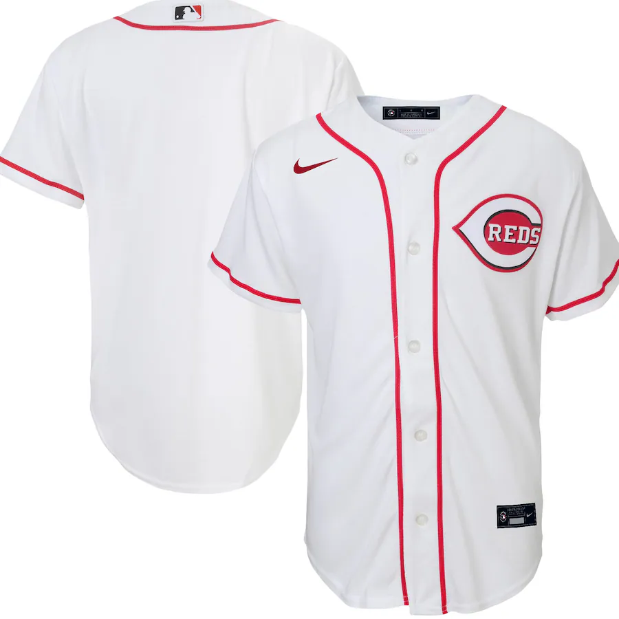 Youth Cincinnati Reds Nike White Home Replica Team Jersey - Puhuasuan