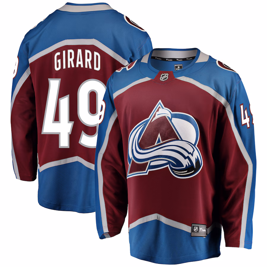 Men's Colorado Avalanche Samuel Girard Fanatics Burgundy Breakaway Player Jersey - Puhuasuan