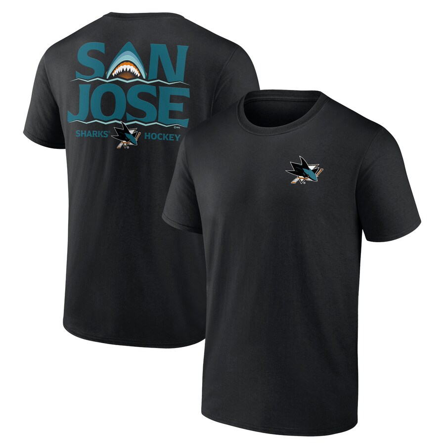 Men's San Jose Sharks Black Territorial T-Shirt - Puhuasuan