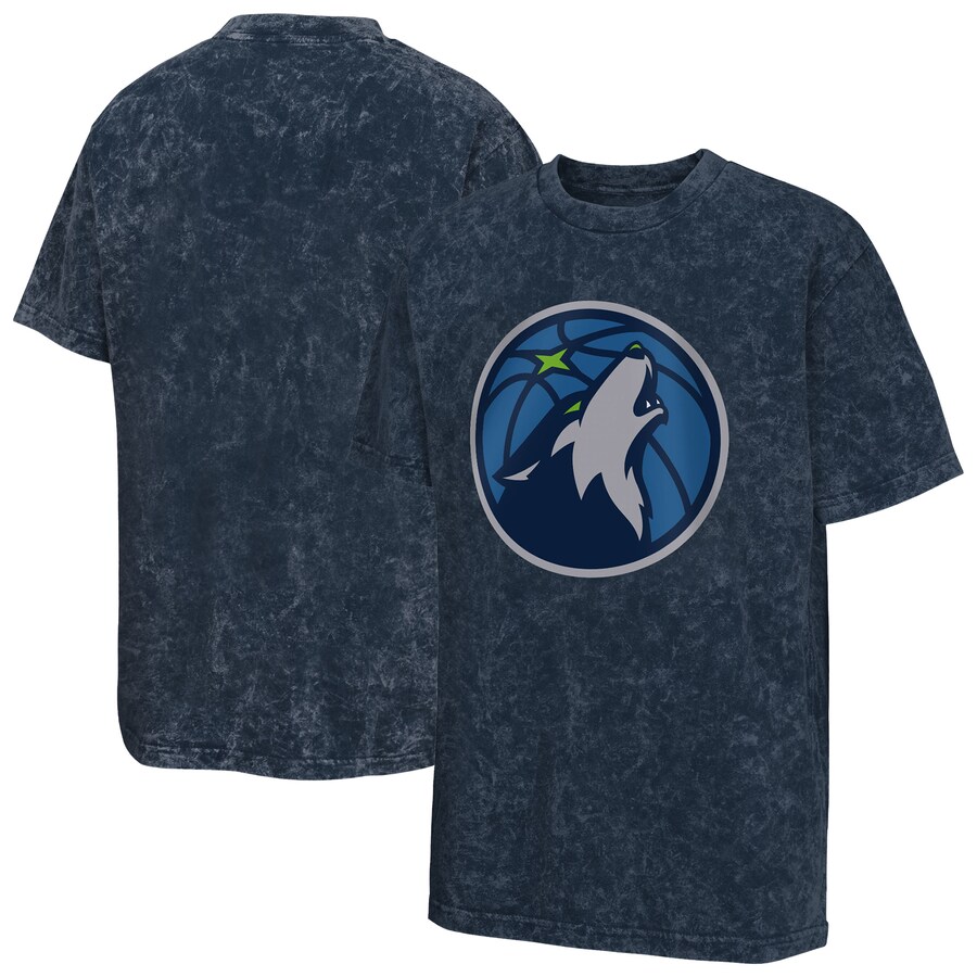 Youth Minnesota Timberwolves  Navy Rugged Defense T-Shirt - Puhuasuan