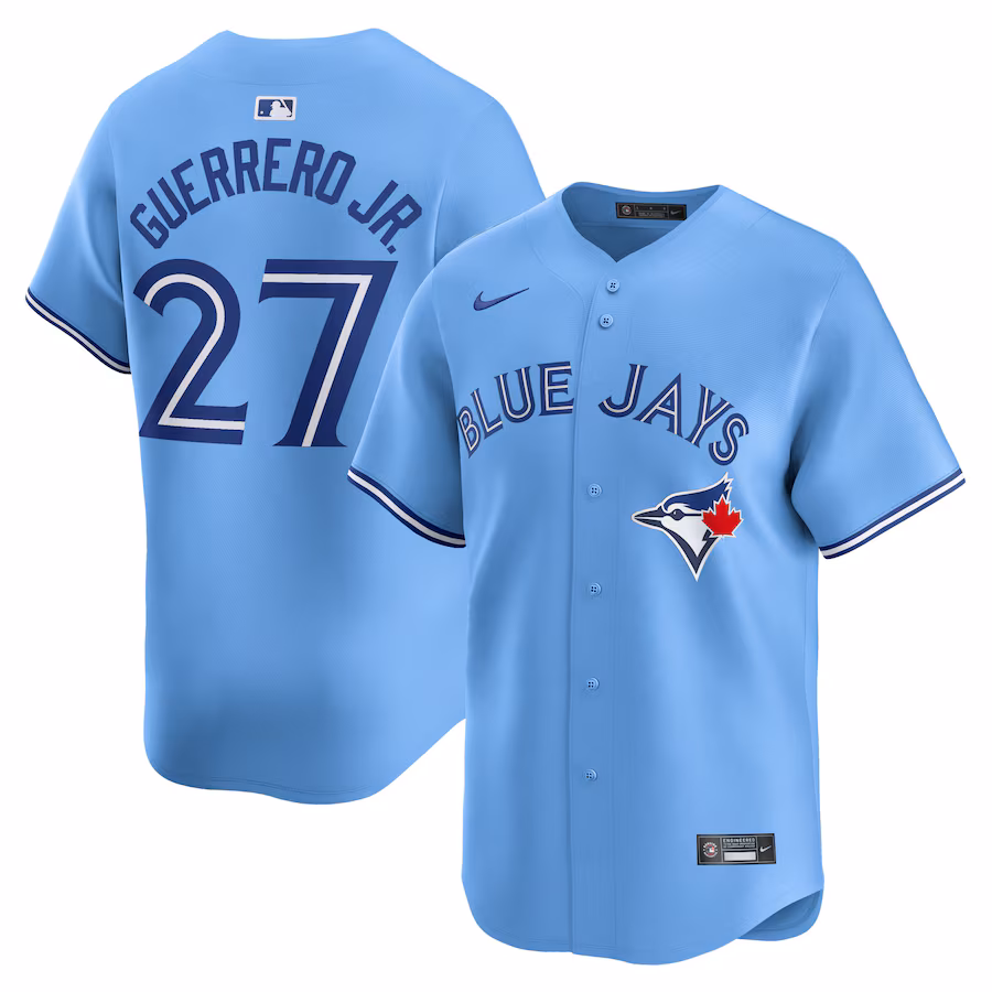 Men's Toronto Blue Jays Vladimir Guerrero Jr. Nike Powder Blue Alternate Limited Player Jersey - Puhuasuan