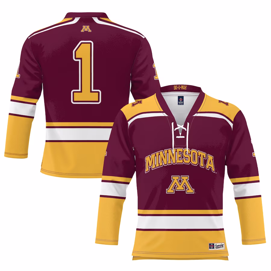 #1 Minnesota Golden Gophers GameDay Greats Youth Hockey Jersey - Maroon - Puhuasuan