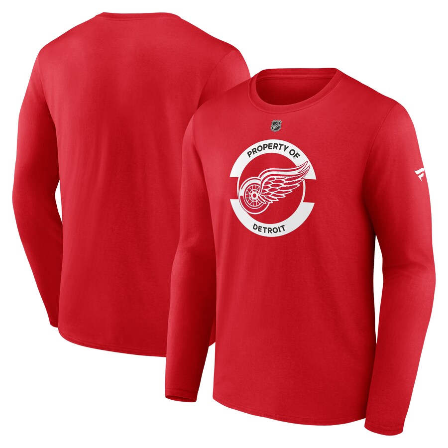 Men's Detroit Red Wings Fanatics Red Authentic Pro Core Secondary Long Sleeve T-Shirt - Puhuasuan