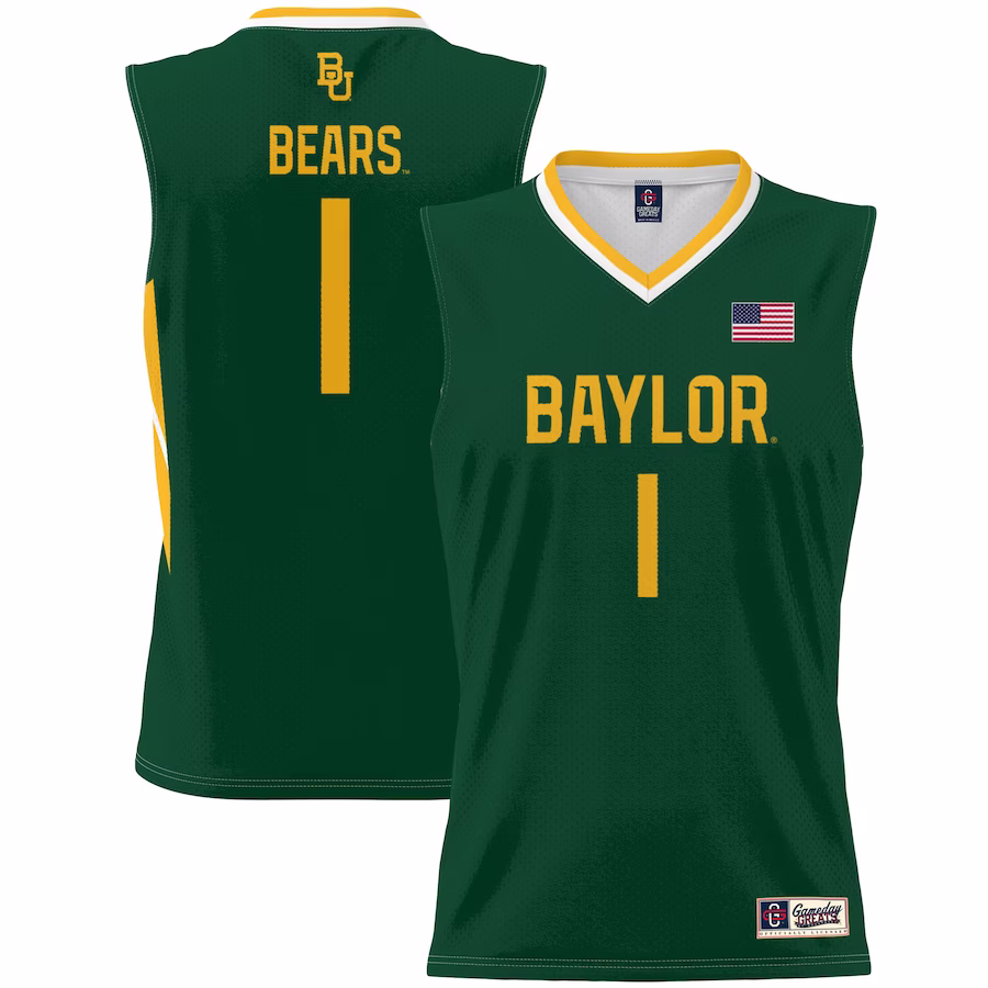 #1 Baylor Bears GameDay Greats Youth Lightweight Basketball Jersey - Green - Puhuasuan