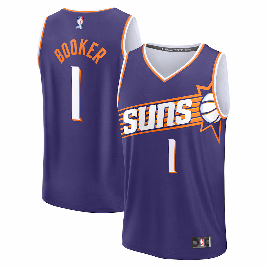 Men's Phoenix Suns Devin Booker Fanatics Purple Fast Break Replica Jersey - Icon Edition - Puhuasuan