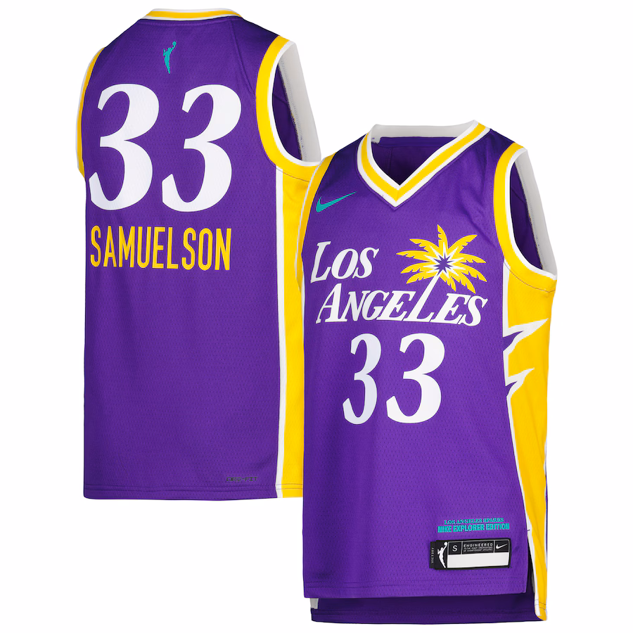 Youth Los Angeles Sparks Katie Lou Samuelson Nike Purple 2021 Explorer Edition Victory Player Jersey - Puhuasuan