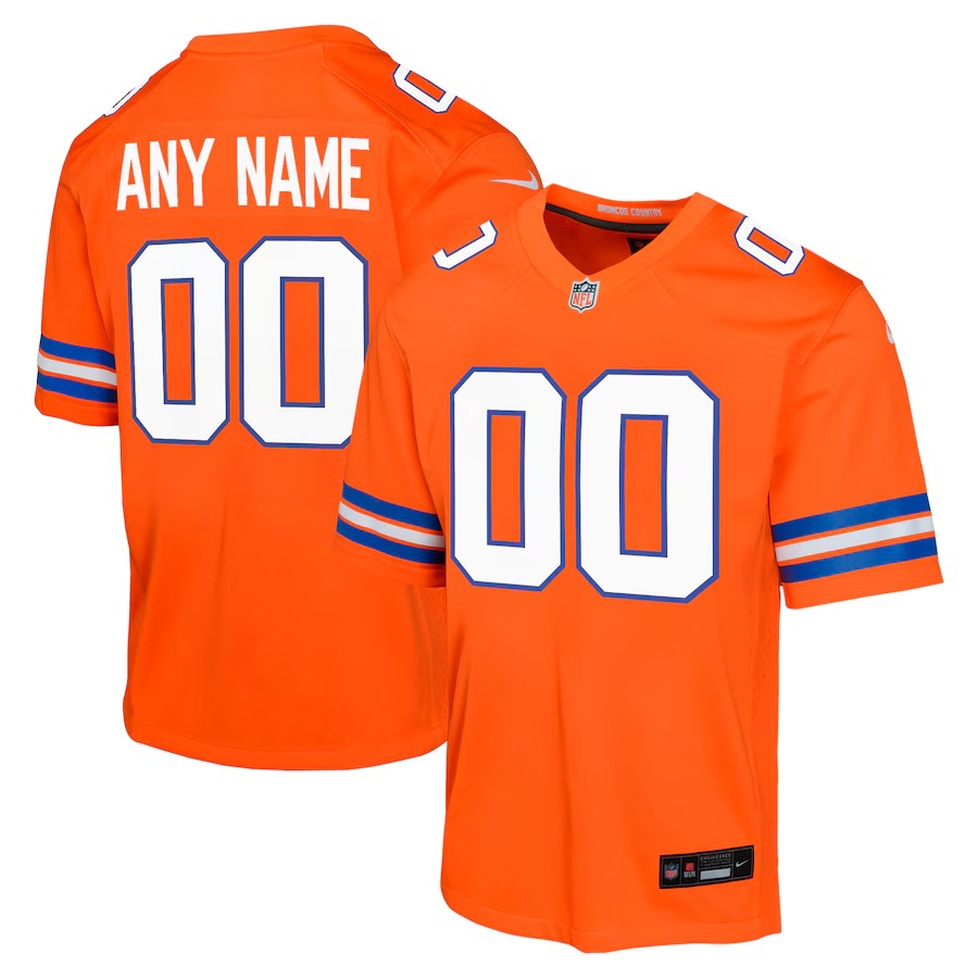 Youth Denver Broncos Nike Orange Mile High Collection 1977 Throwback Custom Game Jersey - Puhuasuan