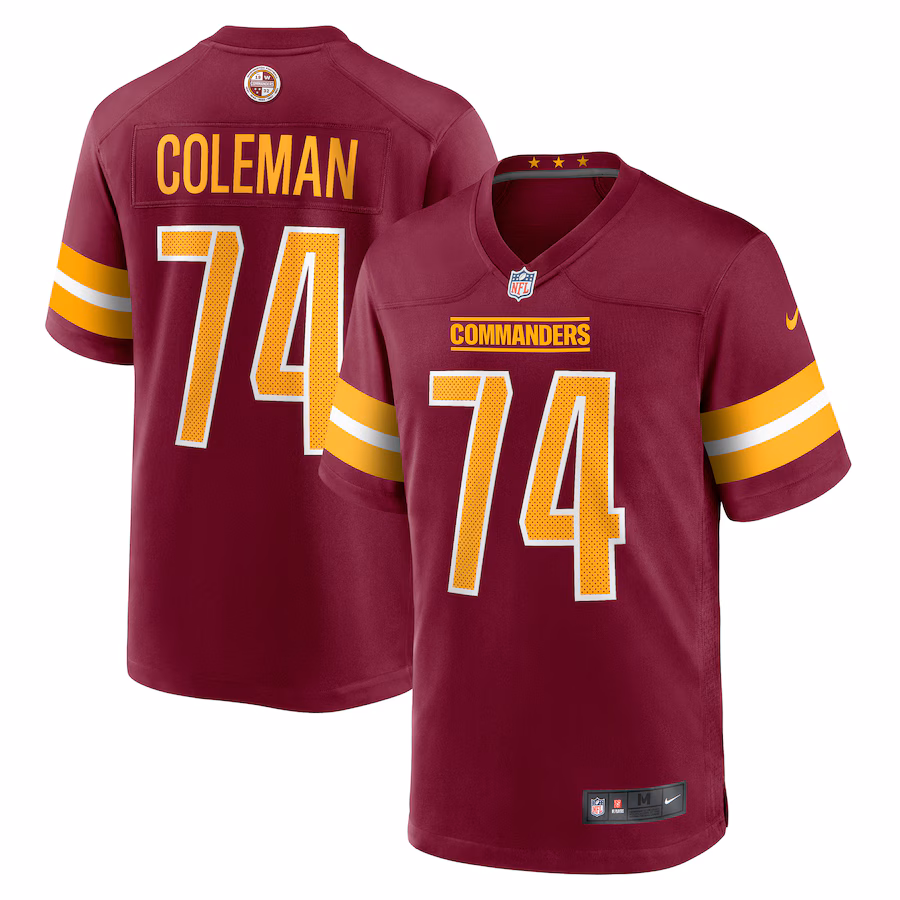 Men's Washington Commanders Brandon Coleman Nike Burgundy Game Jersey - Puhuasuan