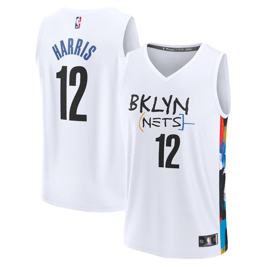Men's Brooklyn Nets Joe Harris Fanatics White Fastbreak Jersey - City Edition - Puhuasuan