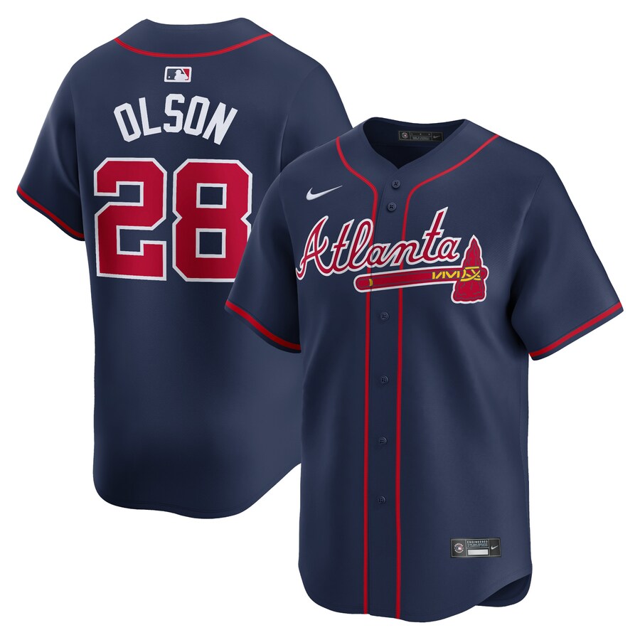 Men's Atlanta Braves Matt Olson Nike Navy Alternate Limited Player Jersey - Puhuasuan
