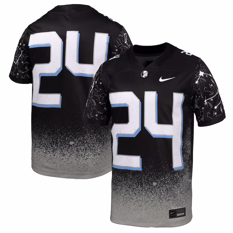 Men's Nike #24 Black UCF Knights 2024 Space Game Alternate Game Jersey - Puhuasuan