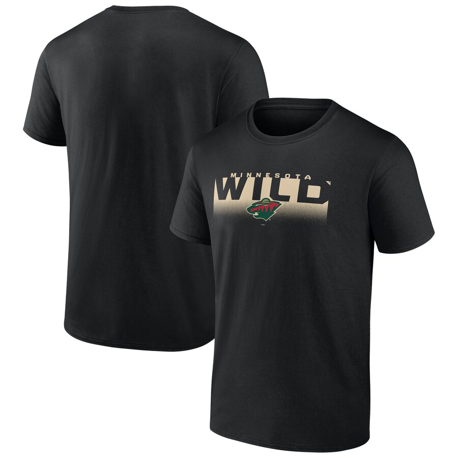 Men's Minnesota Wild Fanatics Black Iconic T-Shirt - Puhuasuan