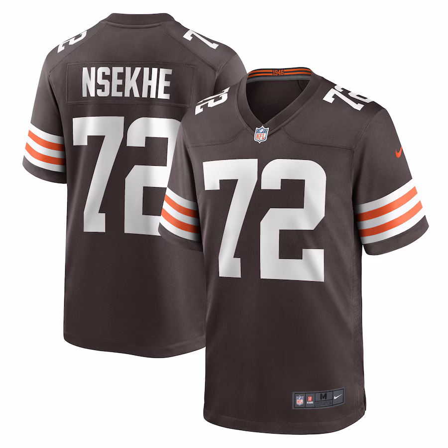 Men's Cleveland Browns Ty Nsekhe Nike  Brown  Game Jersey - Puhuasuan