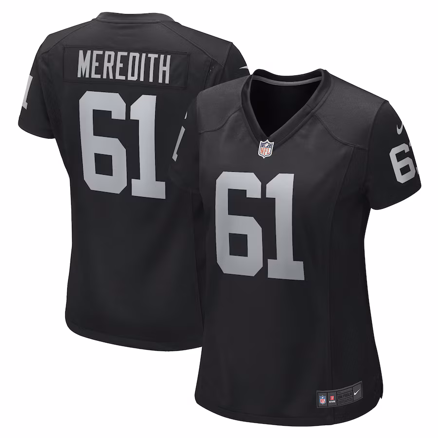 Women's Las Vegas Raiders Jordan Meredith Nike Black Game Player Jersey - Puhuasuan