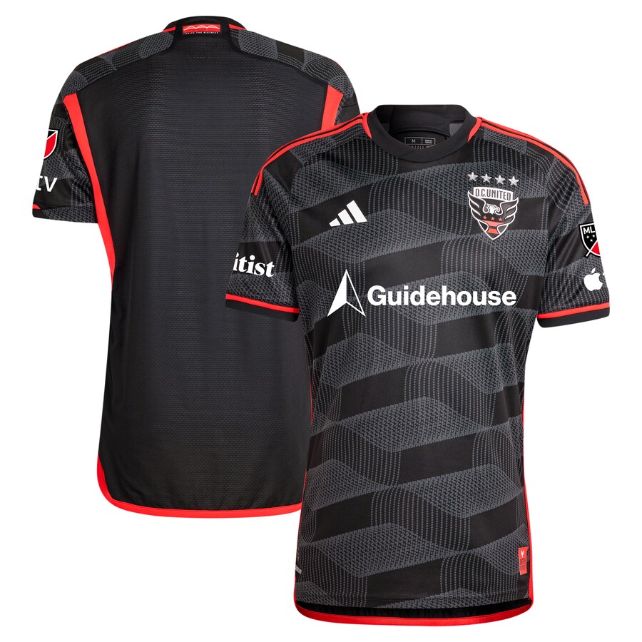 Men's D.C. United  adidas Black 2024 The Icon Kit Authentic Jersey - Puhuasuan