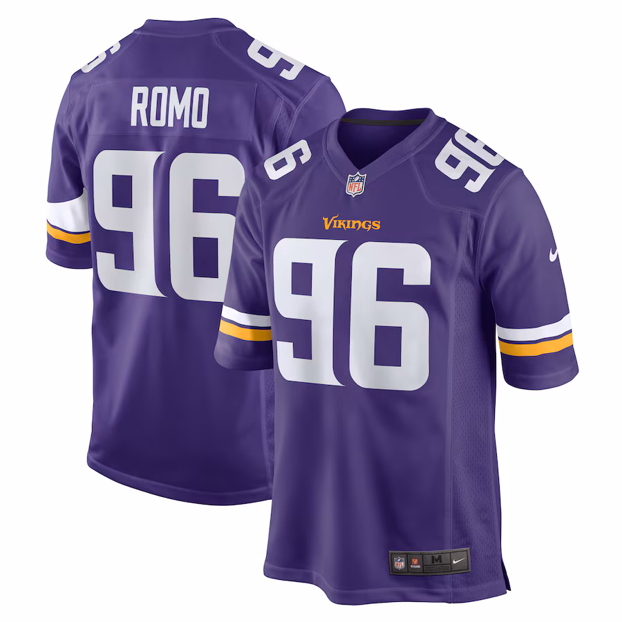 Men's Minnesota Vikings John Parker Romo Nike  Purple Game Jersey - Puhuasuan