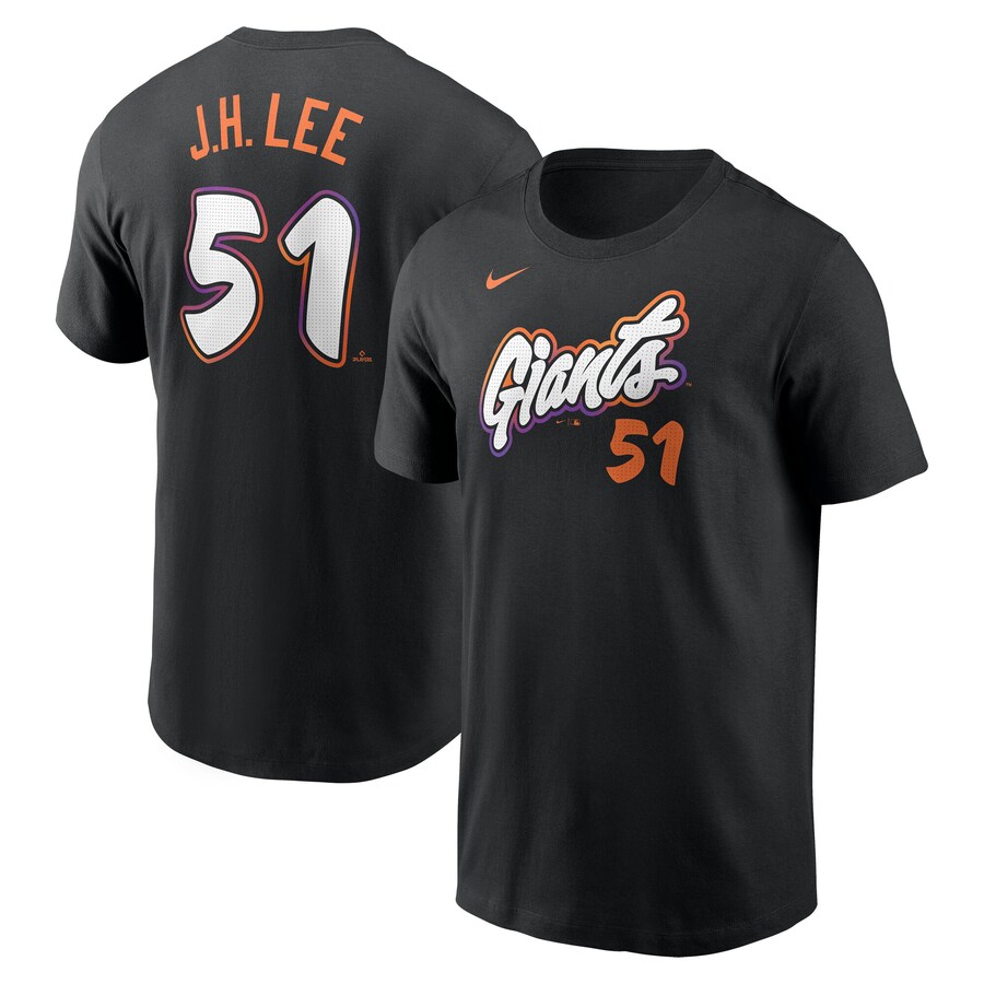 Men's San Francisco Giants Jung Hoo Lee Nike Anthracite 2025 City Connect Fuse Name & Number T-Shirt - Puhuasuan