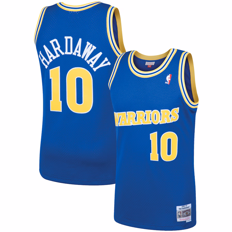 Men's Golden State Warriors Tim Hardaway Mitchell & Ness Royal 1990/91 Hardwood Classics Swingman Jersey - Puhuasuan
