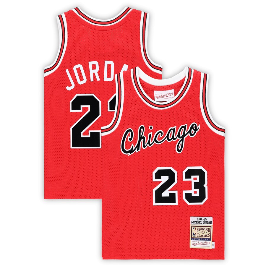 Toddler Chicago Bulls Michael Jordan Mitchell & Ness Red Hardwood Classics 1984/85 Authentic Swingman Jersey - Puhuasuan