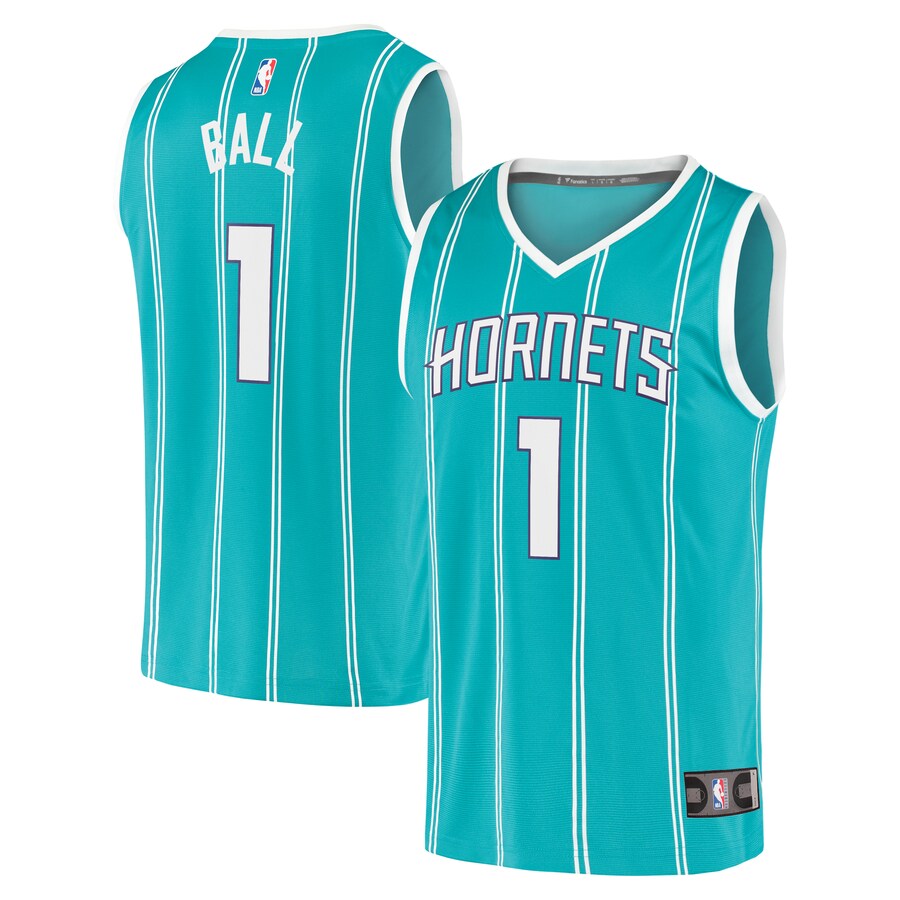 Youth Charlotte Hornets LaMelo Ball Fanatics Teal Fast Break Player Jersey - Icon Edition - Puhuasuan